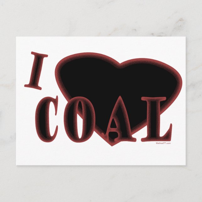 I Heart Coal Postcard (Front)