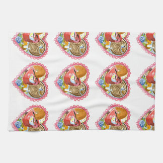 I Heart Coffee and Donuts Towel