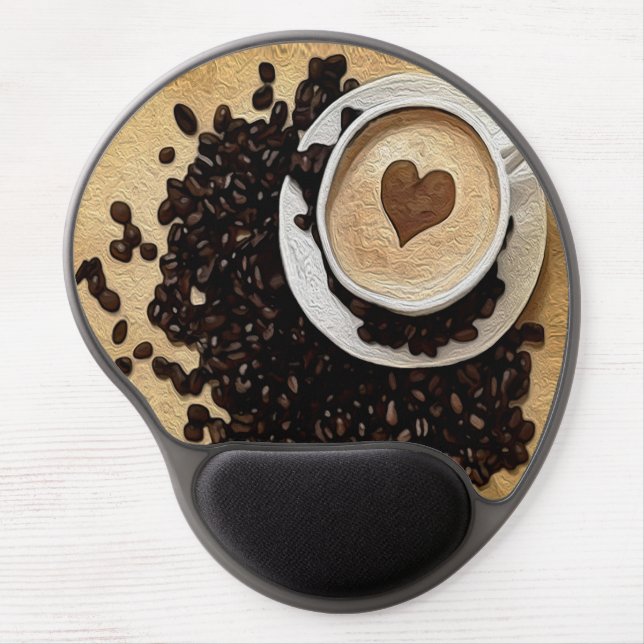 I Heart Coffee Gel Mouse Pad (Front)
