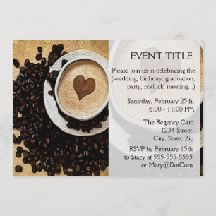 I Heart Coffee Invitation