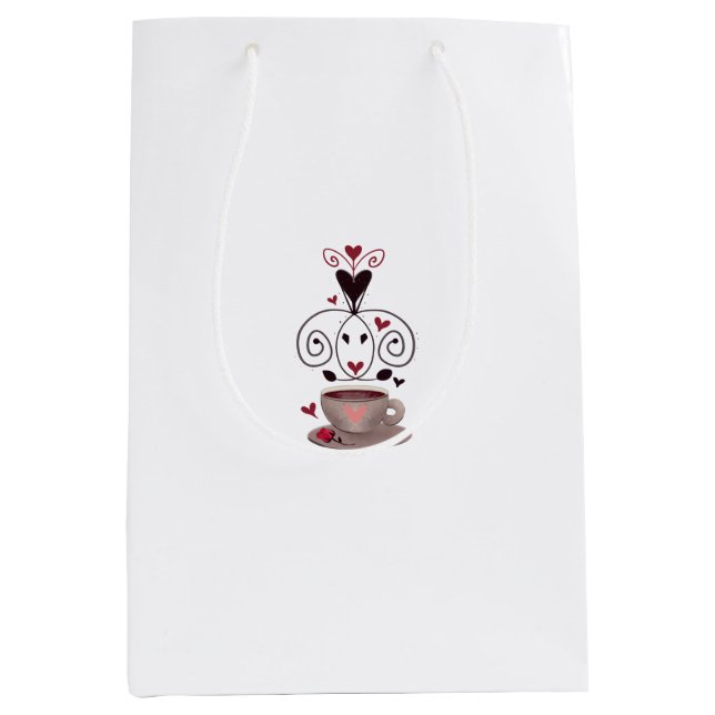 I Heart Coffee Medium Gift Bag (Front)
