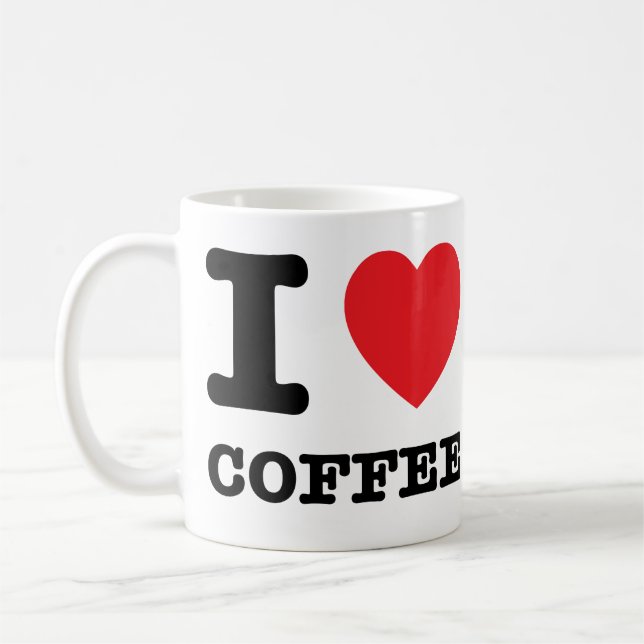 I Heart Coffee Mug (Left)