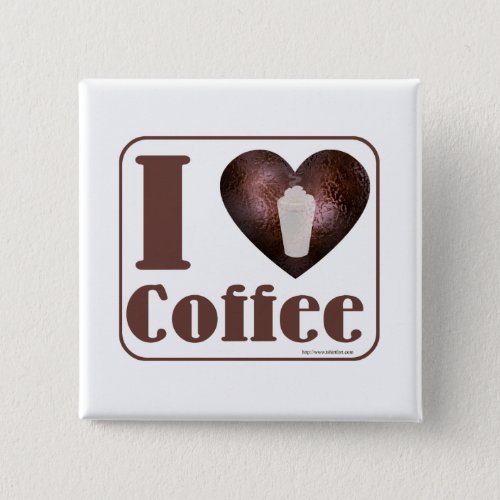 I Heart Coffee Saying Button