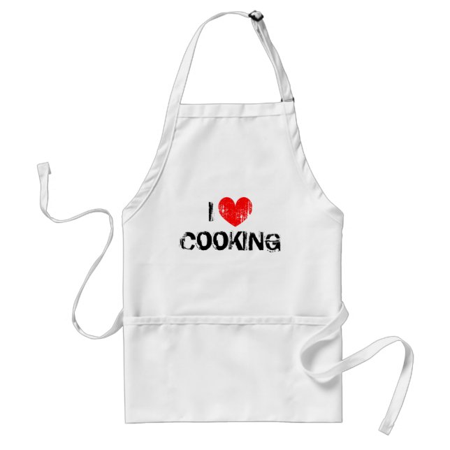 I heart cooking short apron for men and women (Front)