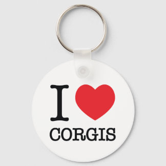 I Heart Corgis Keychain