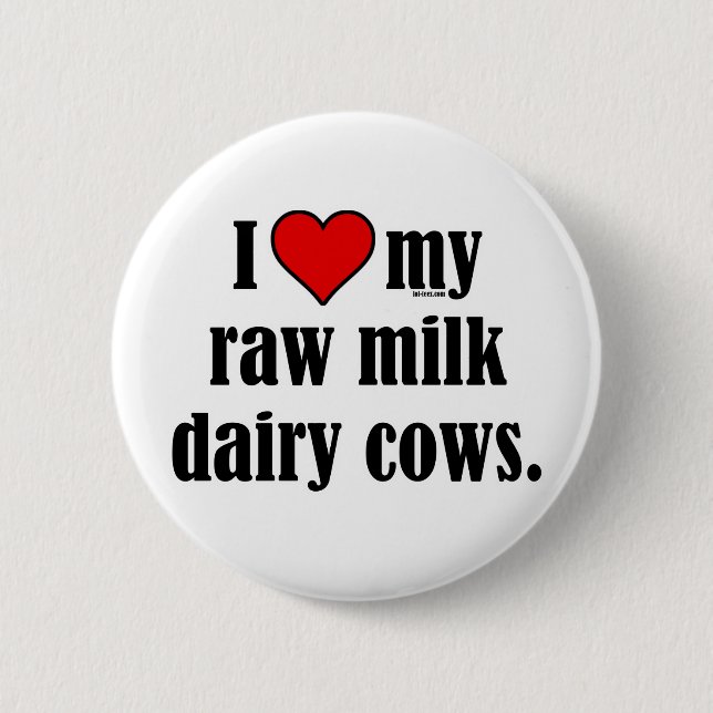 I Heart Cows Button (Front)
