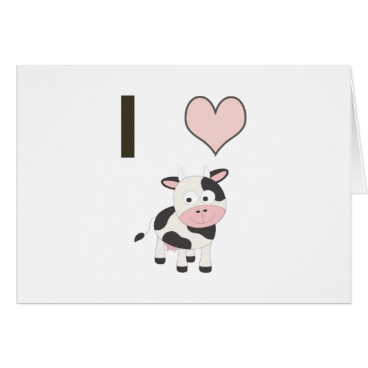 I heart cows cards (Front Horizontal)