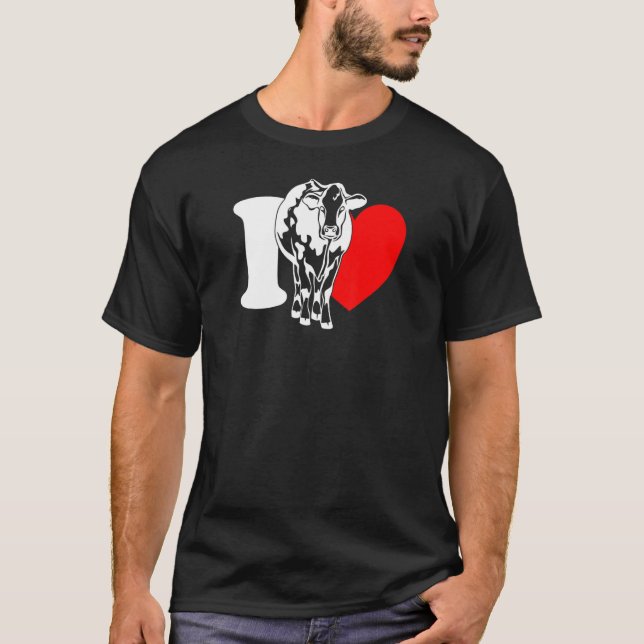 I Heart Cows - Funny Farmer, Cattle Rancher, Cow L T-Shirt (Front)