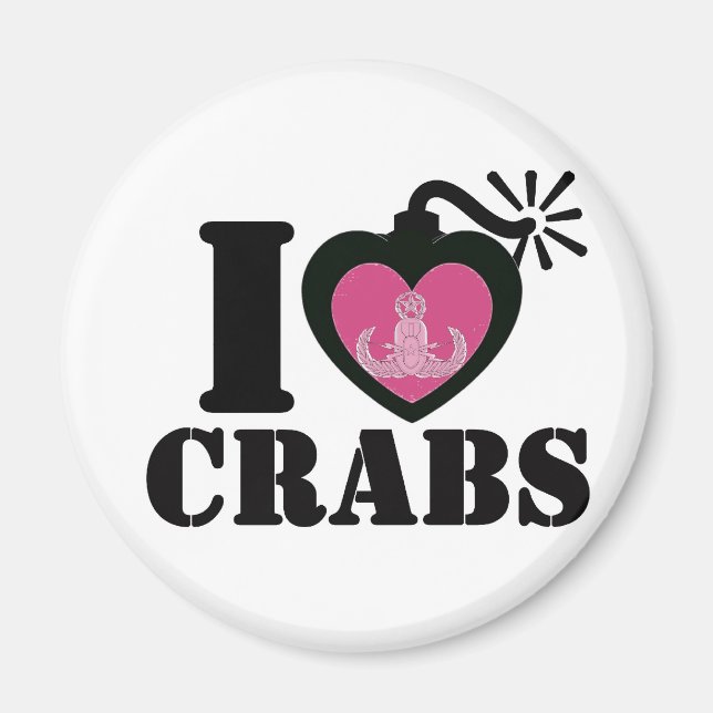 I Heart Crabs Magnet (Front)