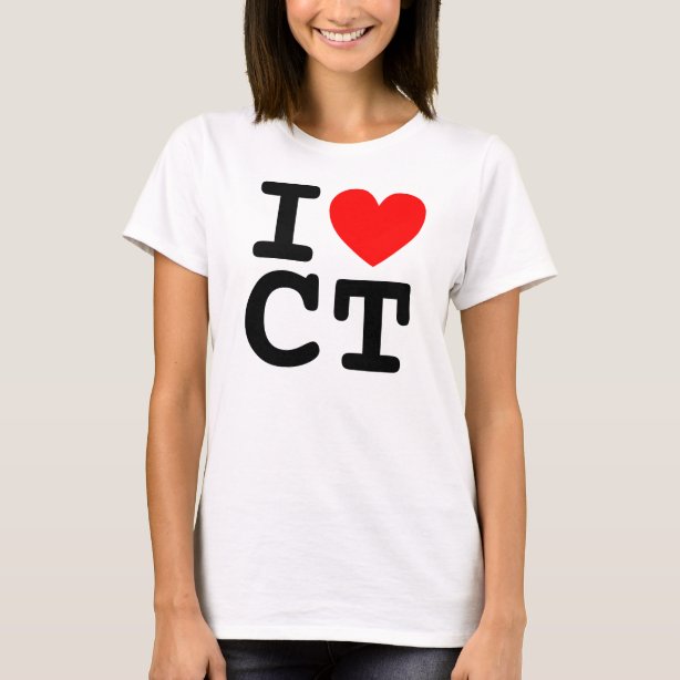 I Love Ct T-Shirts - T-Shirt Design & Printing | Zazzle