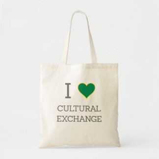 I heart cultural exchange tote bag