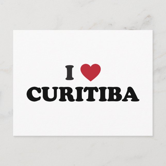 I Heart Curitiba Brazil Postcard (Front)