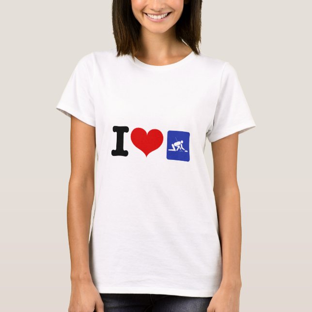I Heart Curling T-Shirt (Front)
