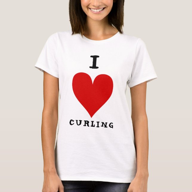 I [HEART] Curling T-Shirt (Front)