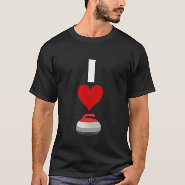 I [Heart] [Curling] T-Shirt (Front)