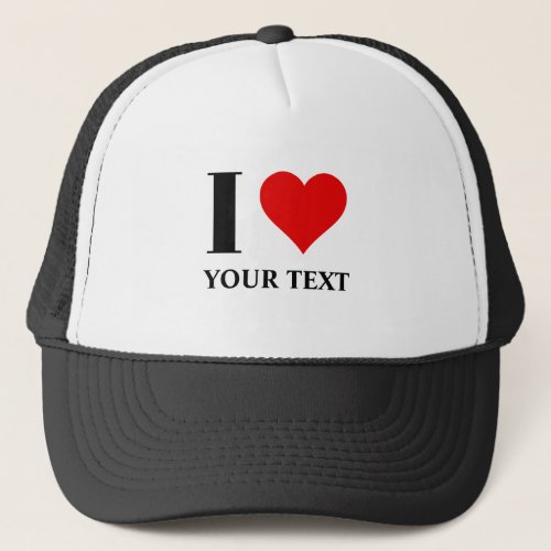 I heart custom I love trucker hat