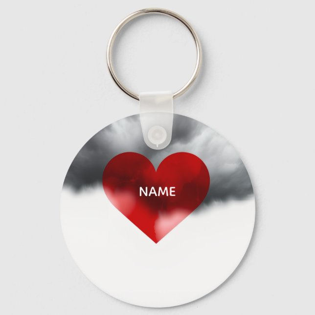 I Heart Custom Name Keychain (Front)