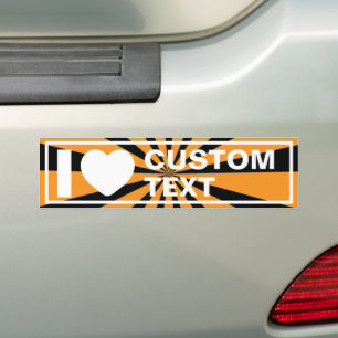 I Heart Custom Vintage Bumper Sticker