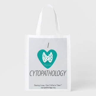 I heart cytopathology - thyroid grocery bag