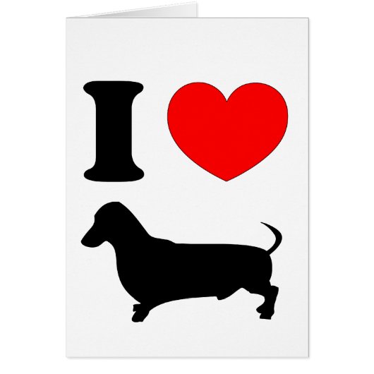 I Heart Dachshund Cards (Front)
