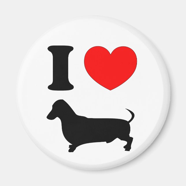 I Heart Dachshund Magnet (Front)