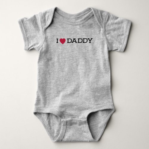 I Heart Daddy Baby Bodysuit One_Piece