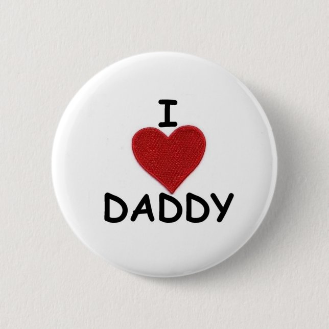 I HEART DADDY PINBACK BUTTON (Front)