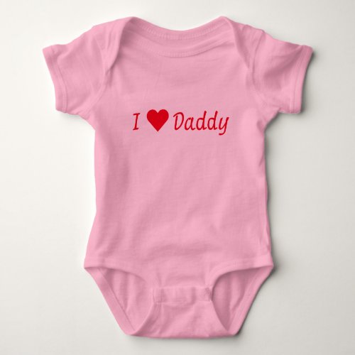 I Heart Daddy Pink Bodysuit