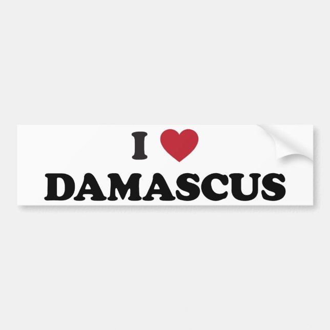 I Heart Damascus Syria Bumper Sticker (Front)