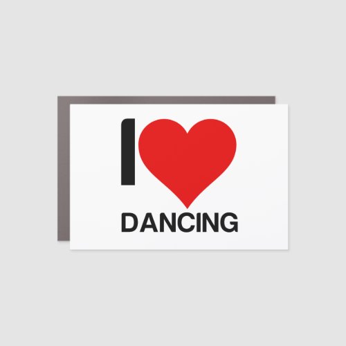 I HEART DANCING CAR MAGNET