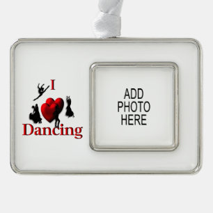 I Heart Dancing Personal Photo Christmas Ornament