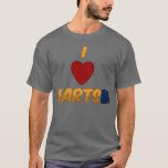 I Heart Darts T-shirt at Zazzle