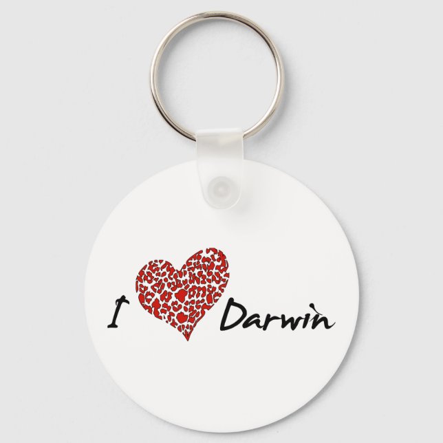 I Heart Darwin Keychain (Front)