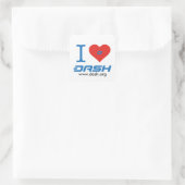 I Heart Dash Square Sticker (Bag)