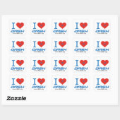 I Heart Dash Square Sticker (Sheet)
