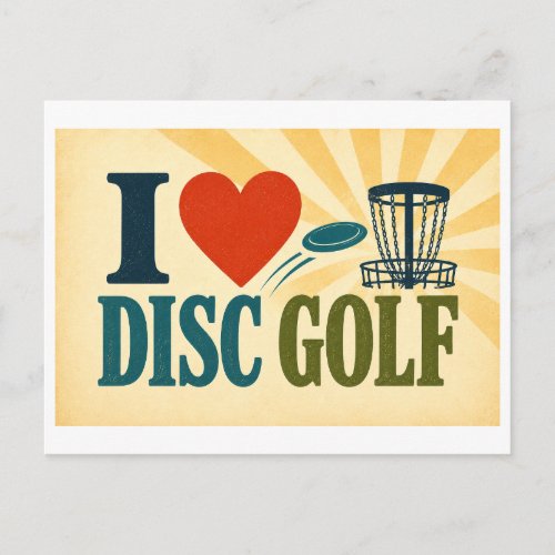 "I [Heart] Disc Golf" Postcard