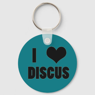 I Heart Discus, Discus Throw Key Chain