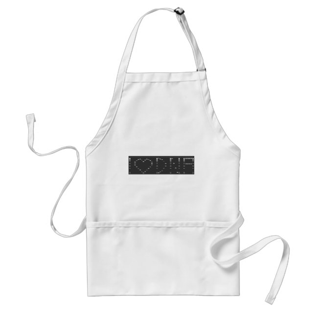 I heart DNA gel Adult Apron (Front)