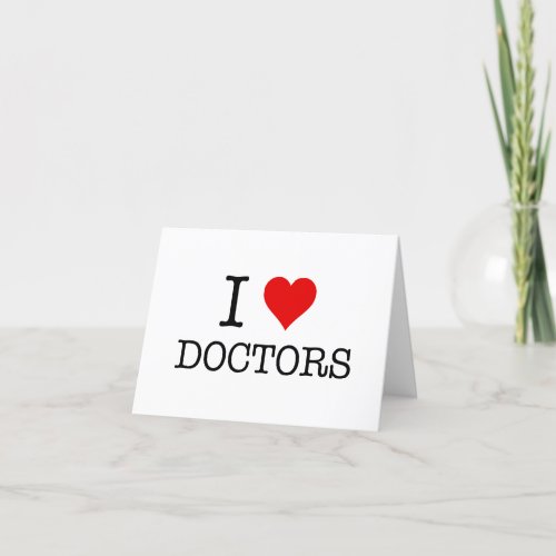 I Heart Doctors Personalized Thank You Card