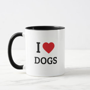 I Heart Dogs - Minimalist Cute Timeless Dog Lover Mug