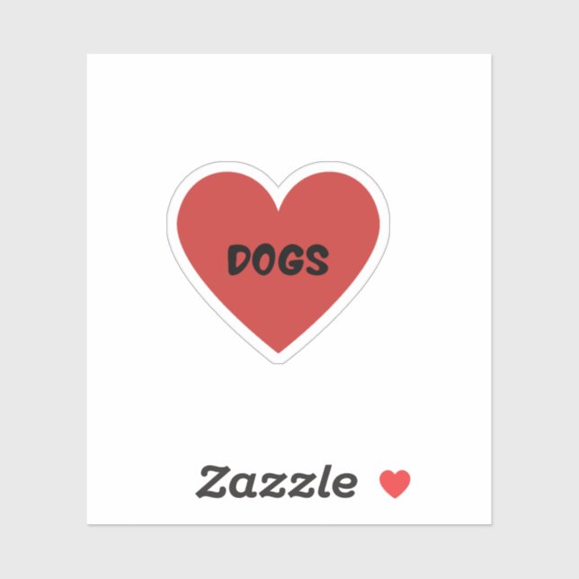I Heart Dogs Sticker (Sheet)