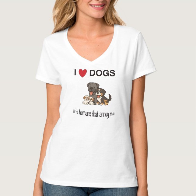 I heart dogs T-Shirt (Front)