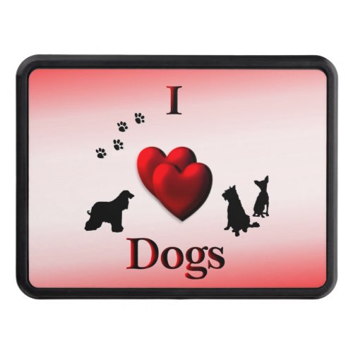 I Heart Dogs Tow Hitch Cover
