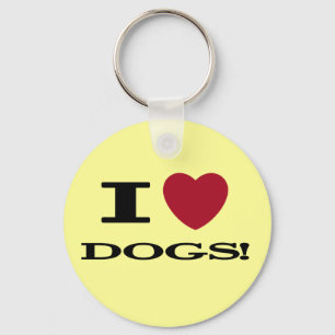 I Heart Dogs Tshirts and Gifts Keychain