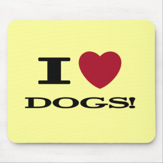 I Heart Dogs Tshirts and Gifts Mouse Pad