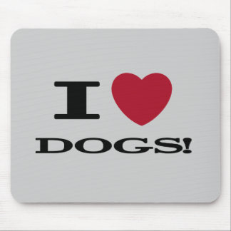 I Heart Dogs Tshirts and Gifts Mouse Pad