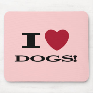 I Heart Dogs Tshirts and Gifts Mouse Pad