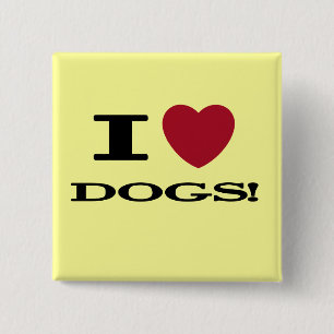 I Heart Dogs Tshirts and Gifts Pinback Button