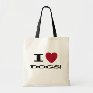 I Heart Dogs Tshirts and Gifts Tote Bag