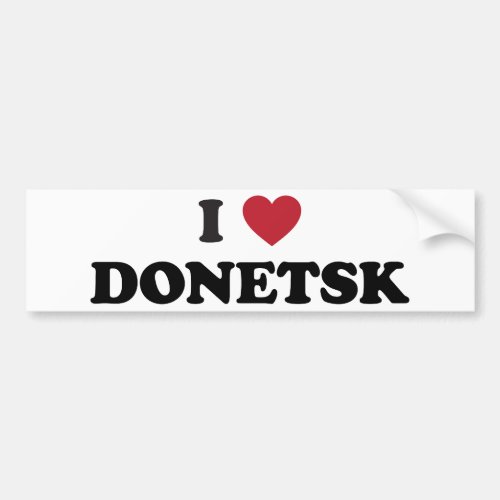 i Heart Donetsk Ukraine Bumper Sticker